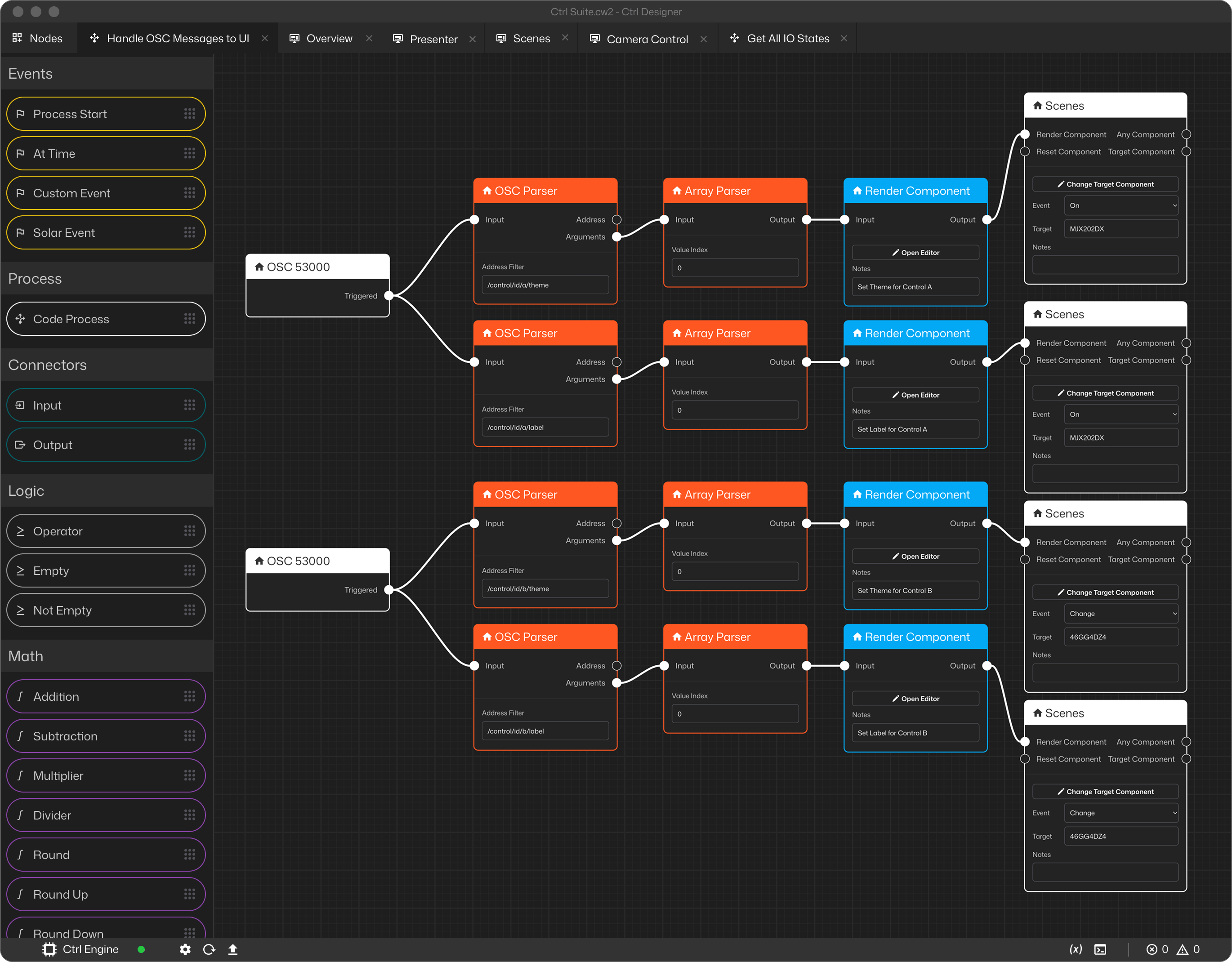 Customer profile user interface
